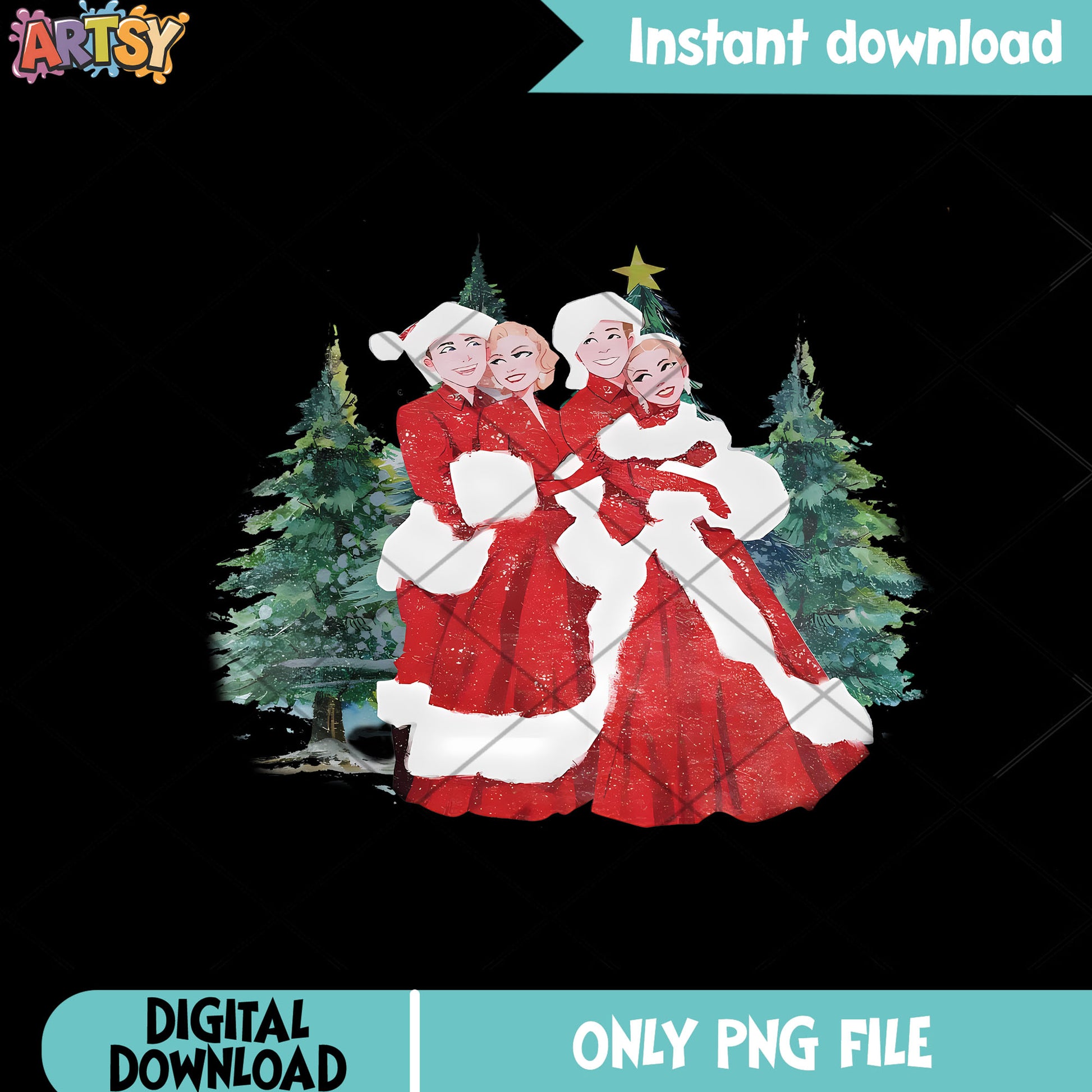 Holy christmas gifts png, christmas tree png, white christmas png