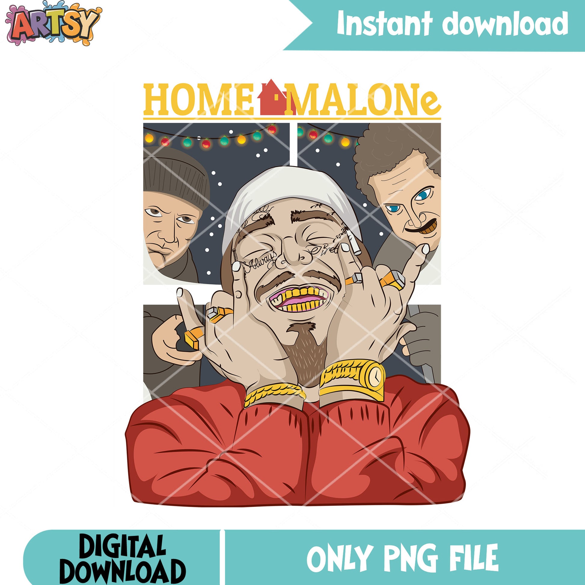 Home malone christmas cards png, post malone png, wet bandit png