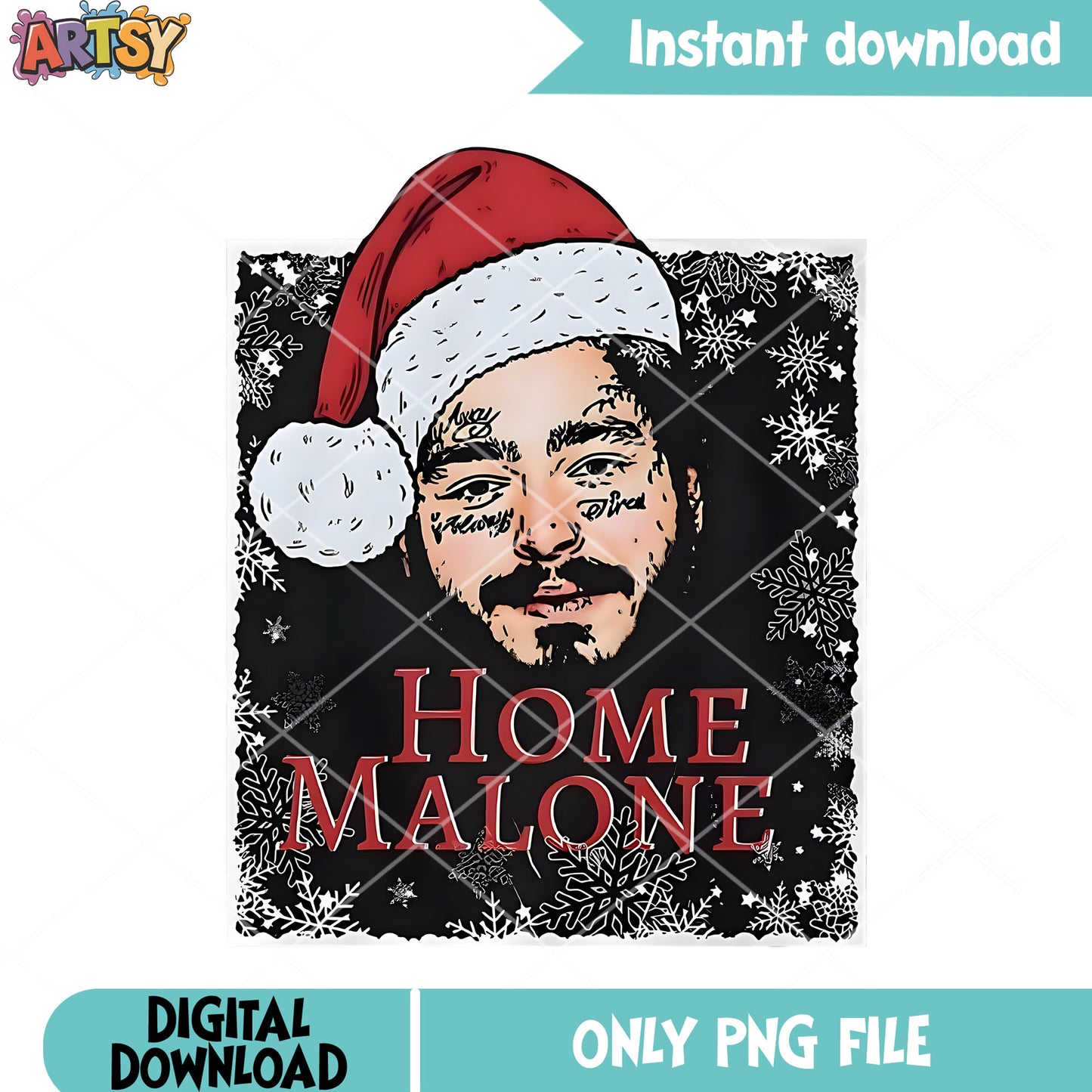 Home malone christmas png, post malone png, merry christmas png