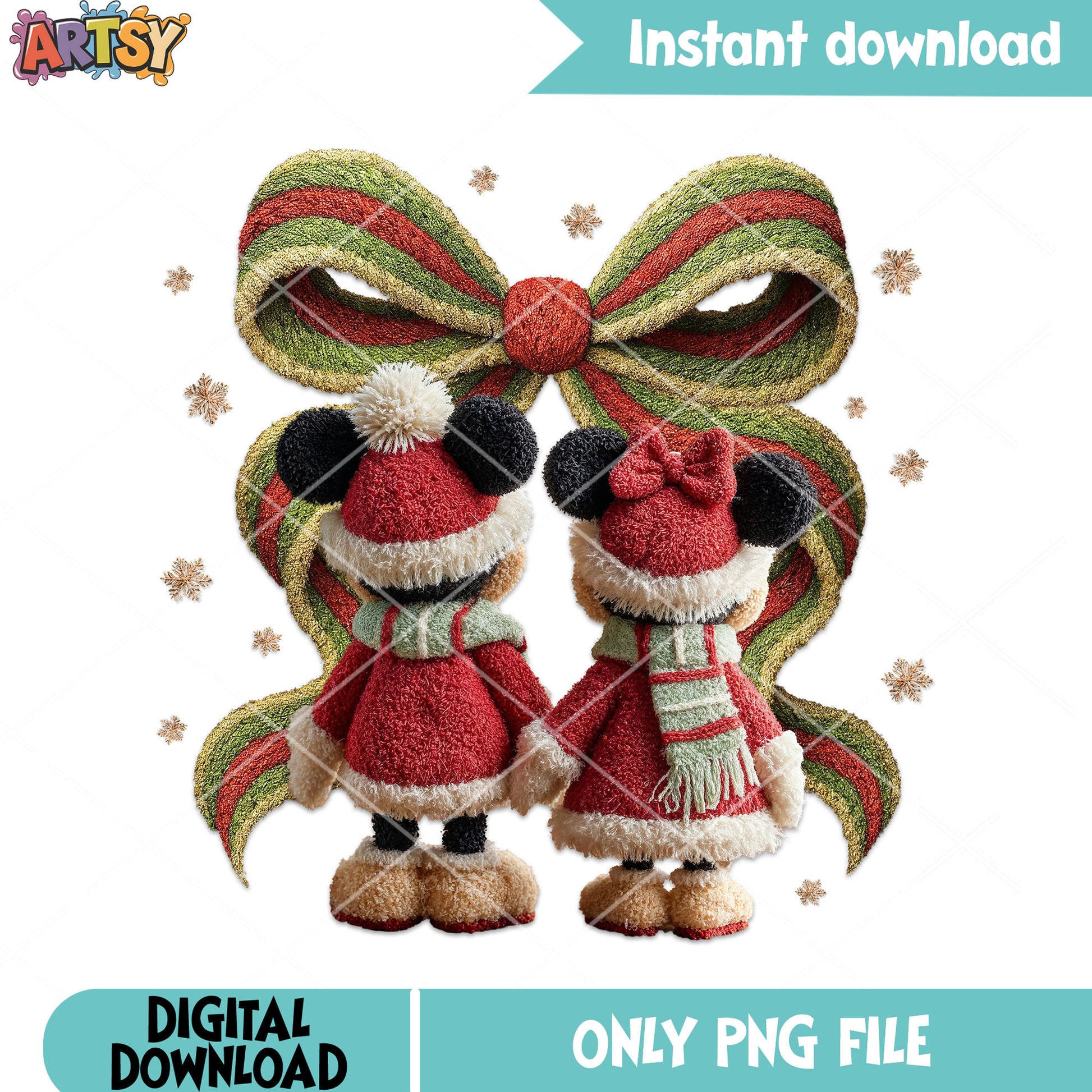 Honey couple christmas png, santa costume png, merry christmas png