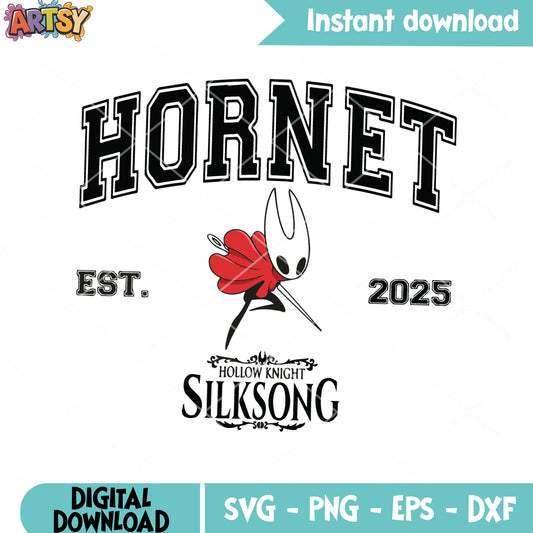 Hornet est 2025 silksong svg, hollow knight svg, silksong svg