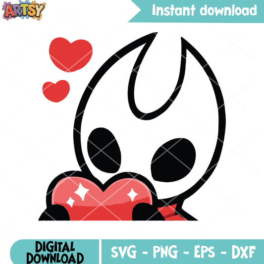 Hornet heart svg, silksong svg, hollow knight silksong svg