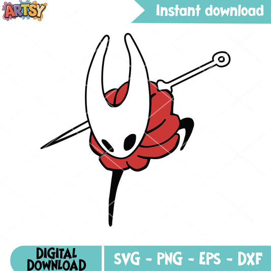 Hornet is jumping svg, hornet silksong svg, silksong indie svg