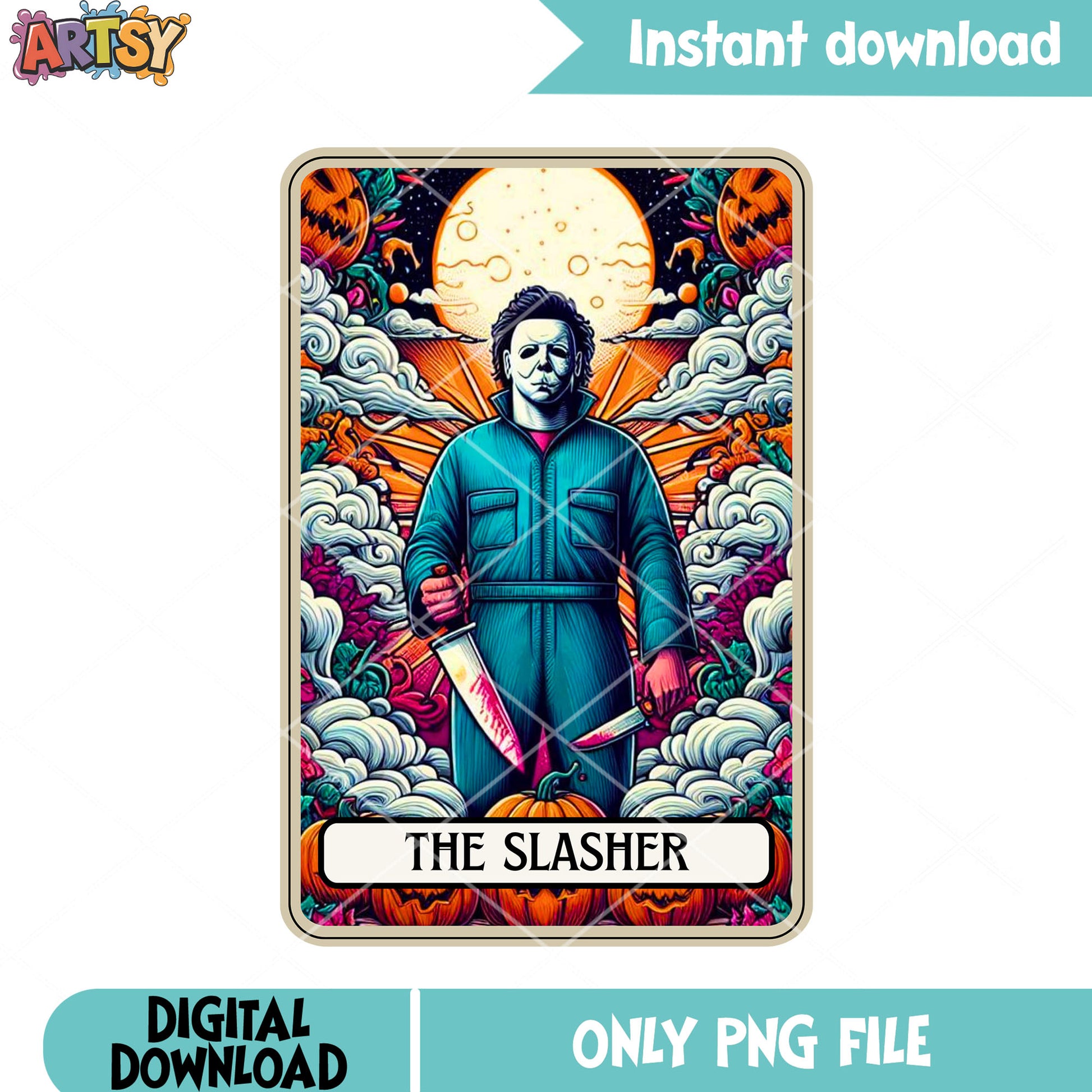 Horrific serial killer png, bloody knife png, Michael myers png