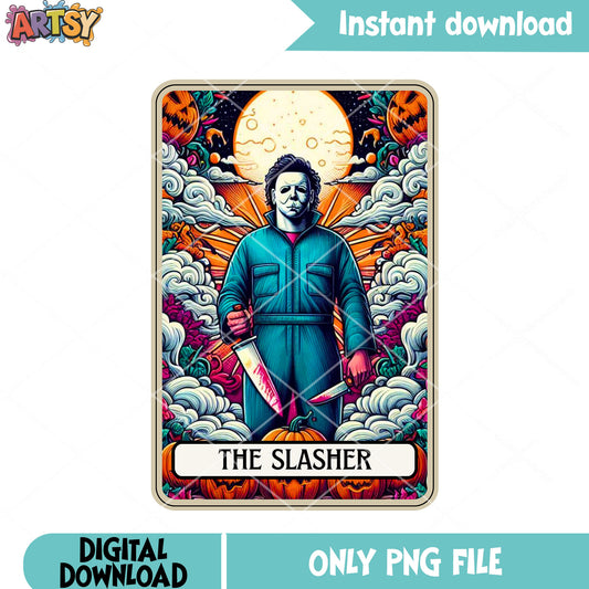 Horrific serial killer png, bloody knife png, Michael myers png