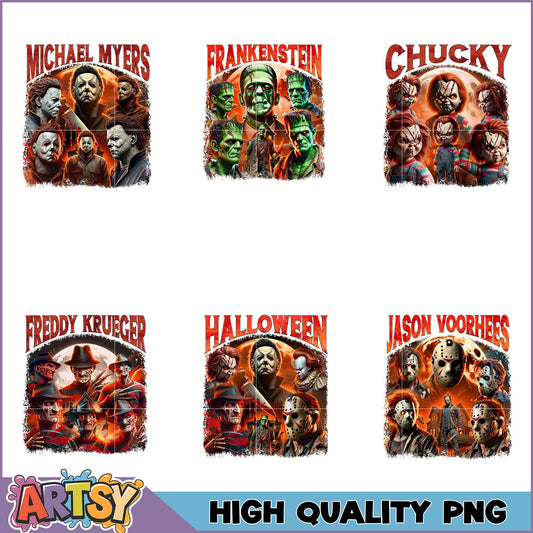 Horror Movie Characters PNG Bundle - High Quality