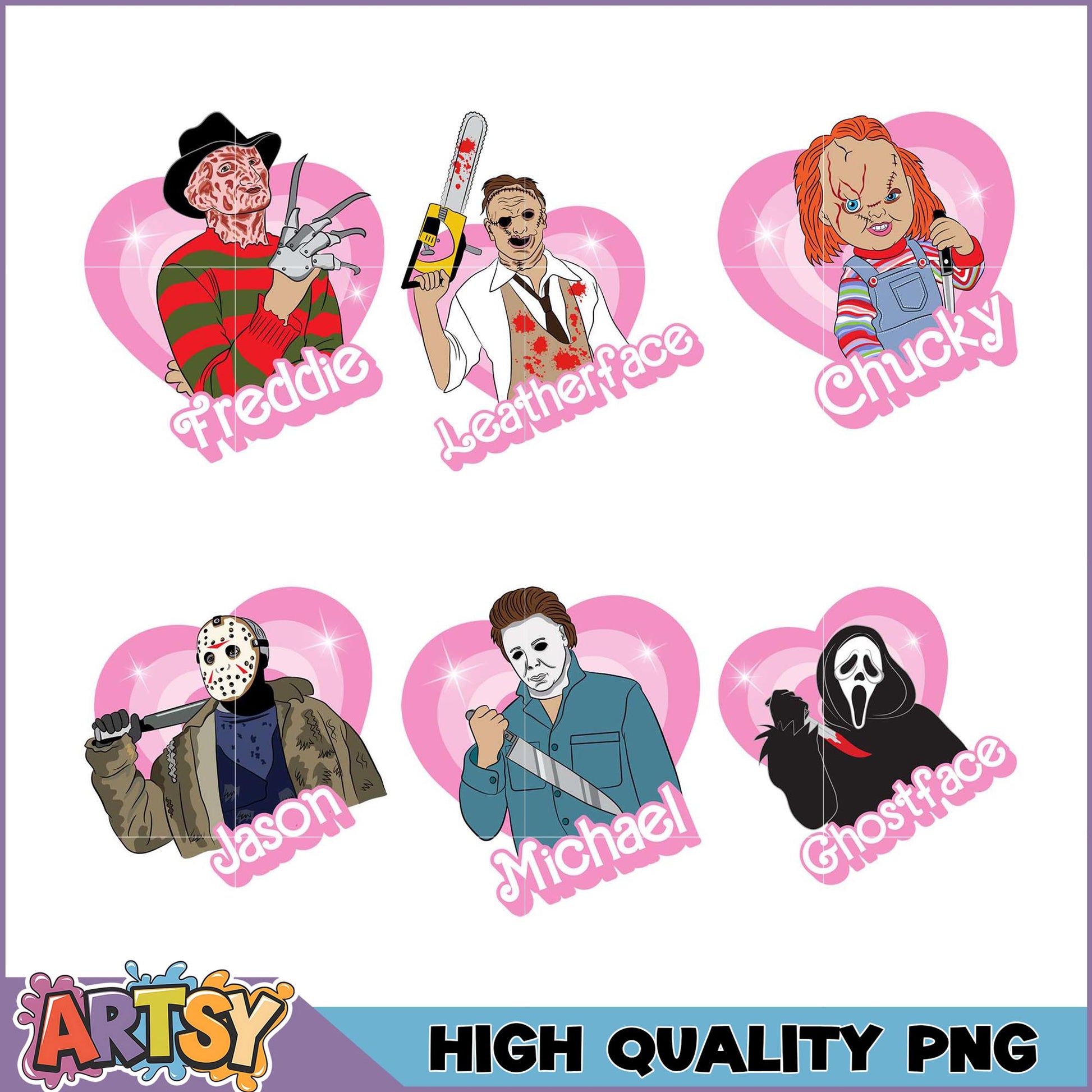 Horror Movie Icons PNG Bundle High Quality