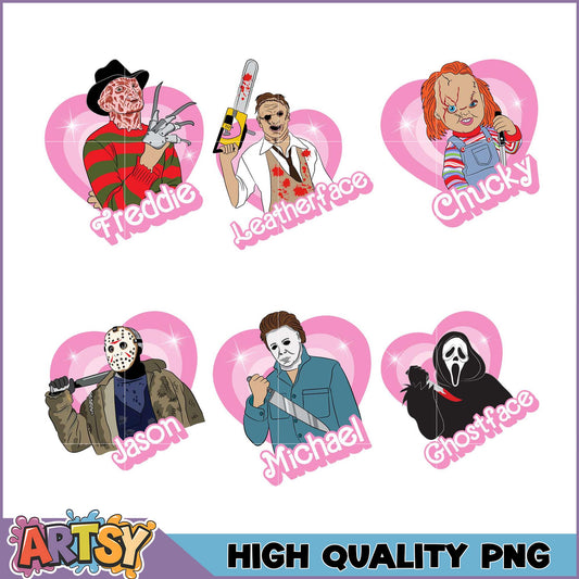 Horror Movie Icons PNG Bundle High Quality