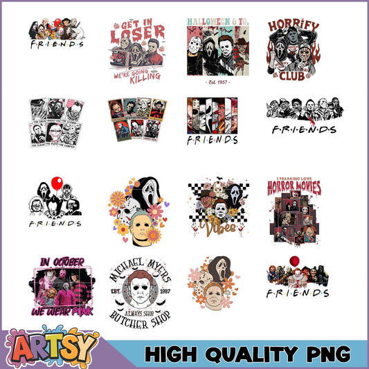 Horror Movie PNG Bundle High-Quality Designs