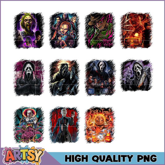 Horror Movie PNG Bundle High-Quality Images