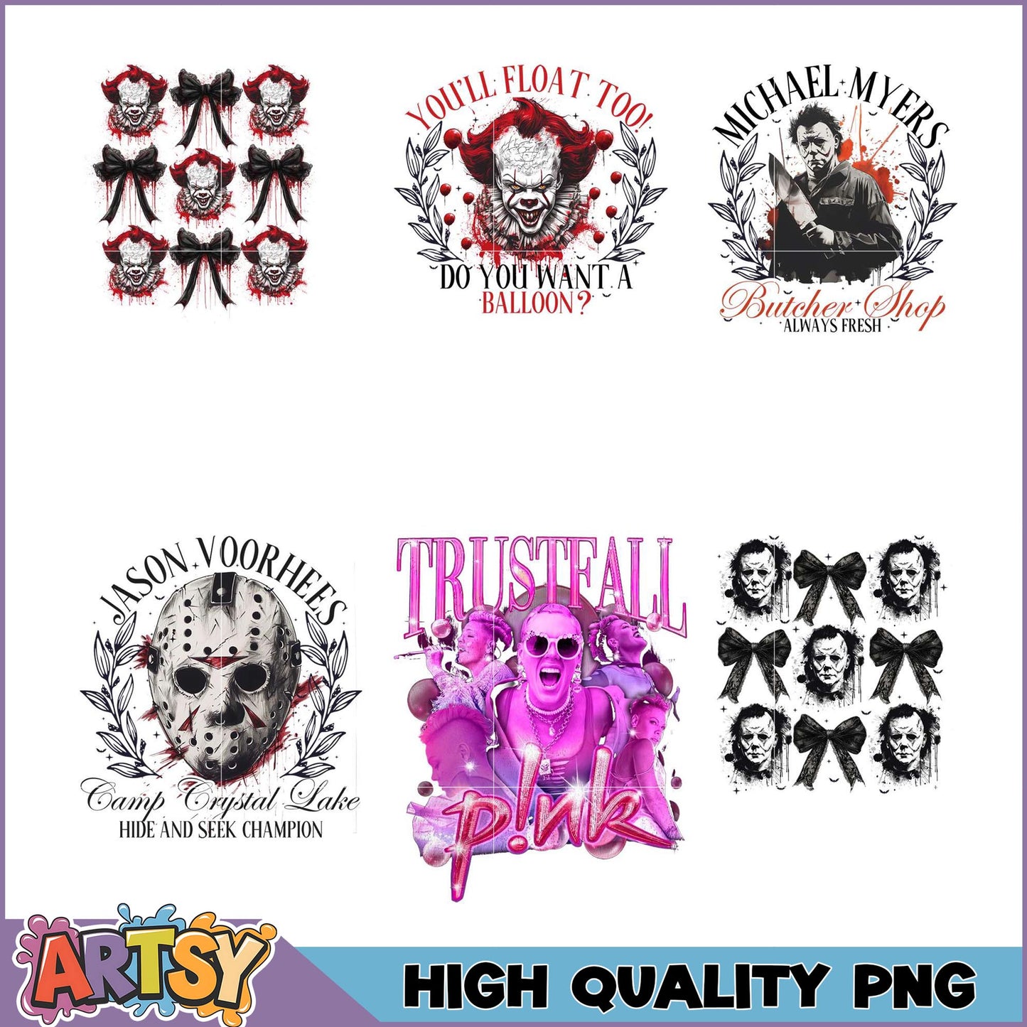 Horror Movie PNG Bundle High Quality Images