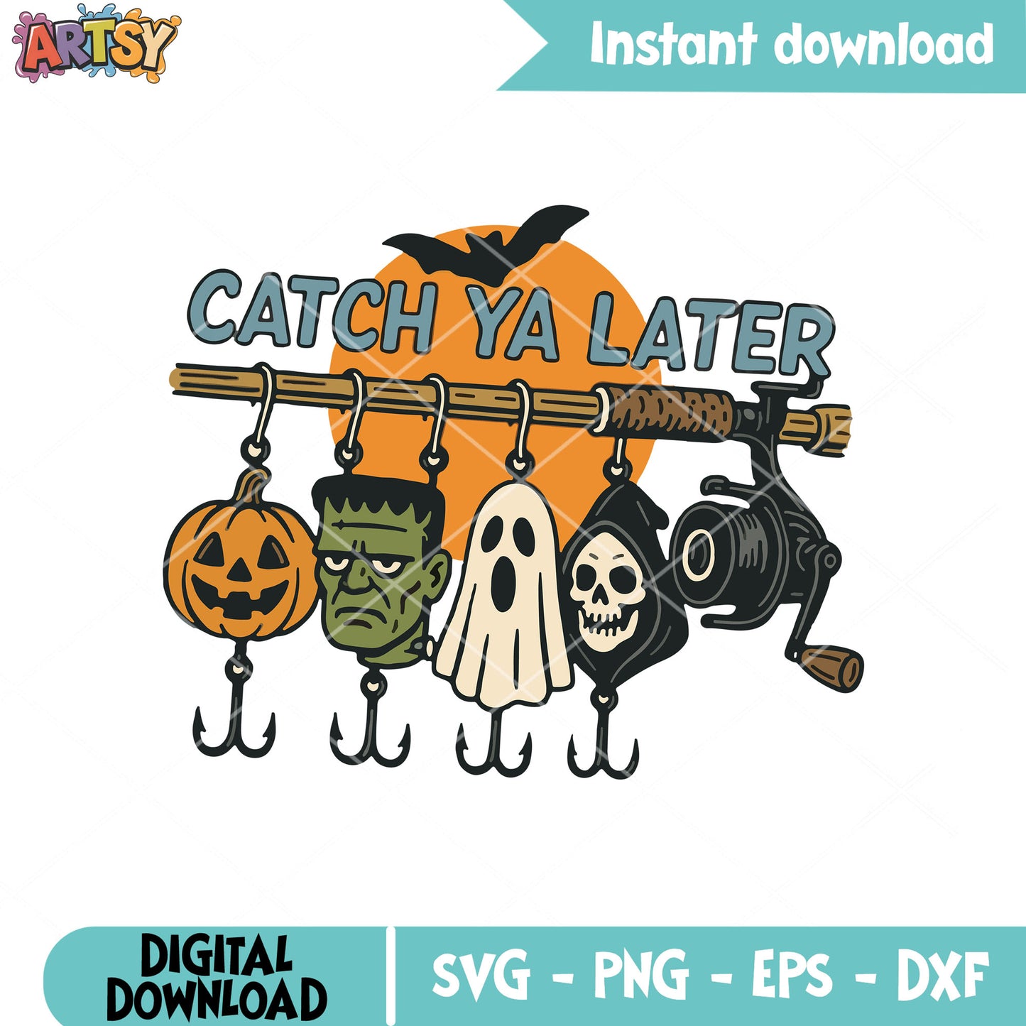 Horror catch ya later svg, funny halloween svg, funny horror svg