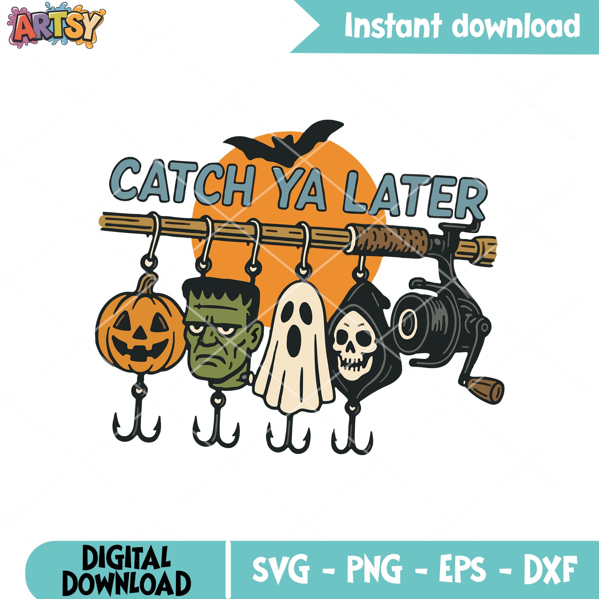 Horror catch ya later svg, funny halloween svg, funny horror svg