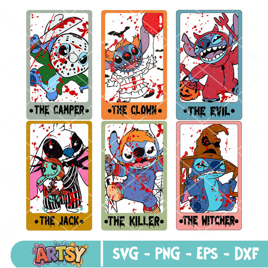 Horror stitch svg bundle, horror movies svg, stitch halloween svg