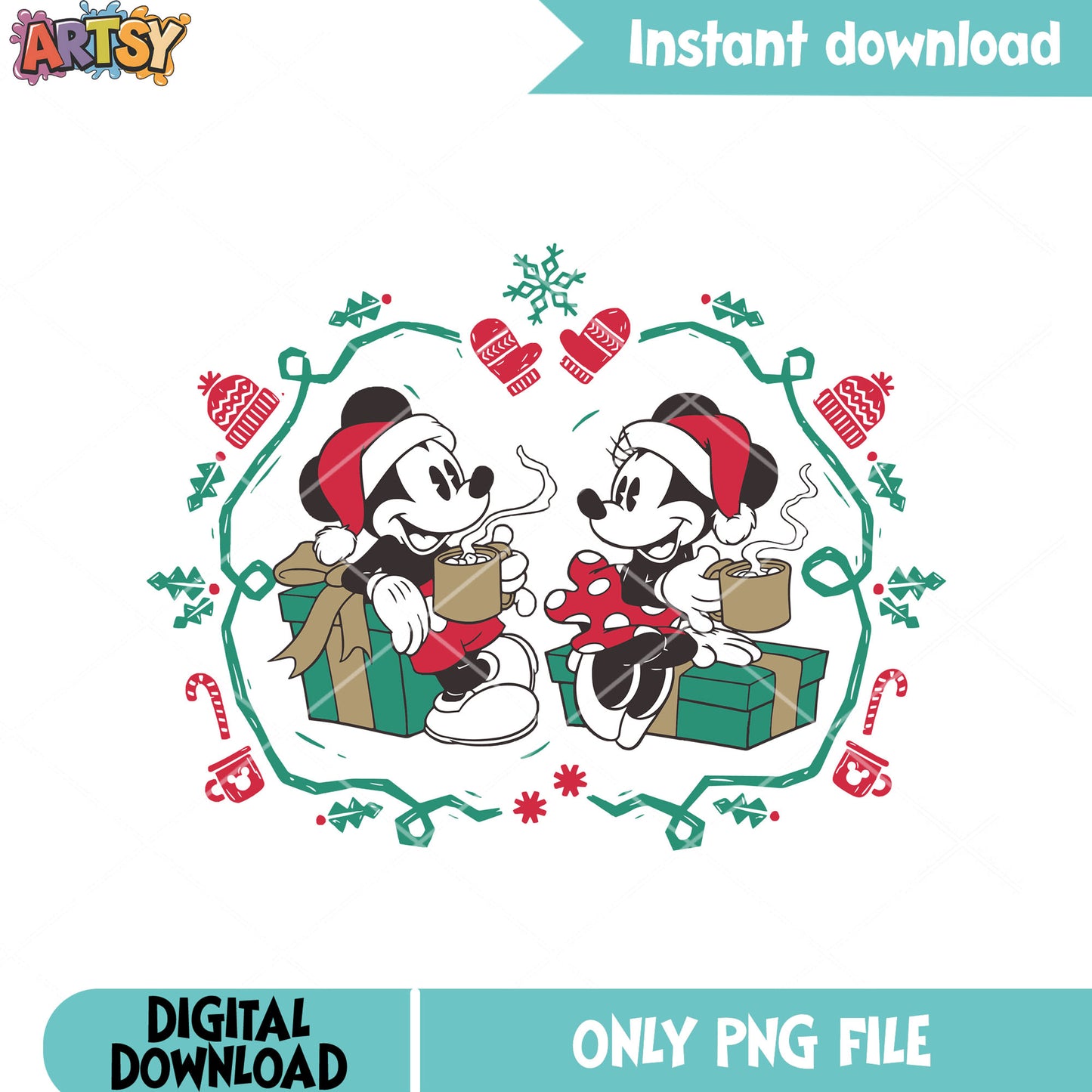 Hot cocoa mickey and minnie png, mickey mouse png, minnie mouse png