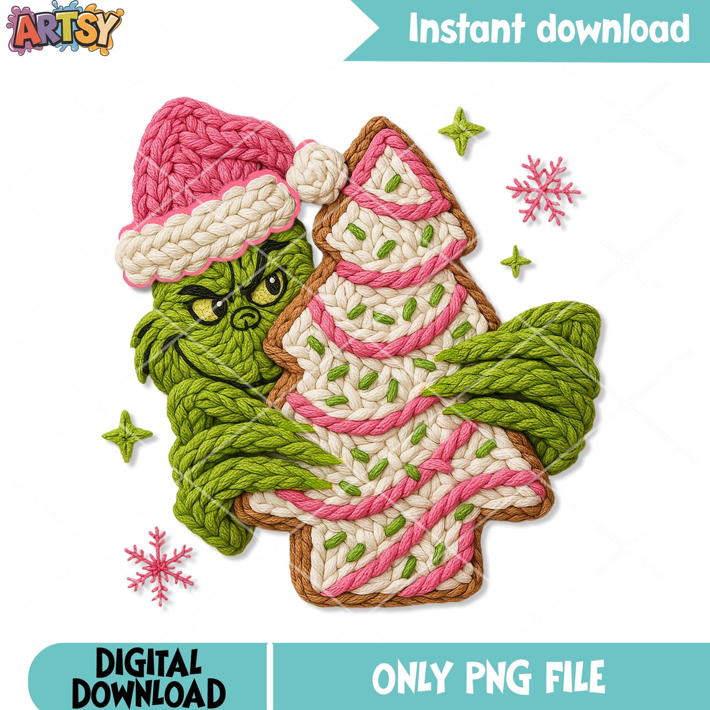 How Grinch stole a gingerbread png, christmas png, christmas tree png