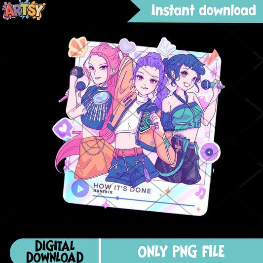 How its done huntrix png, huntrix song png, demon hunters kpop png