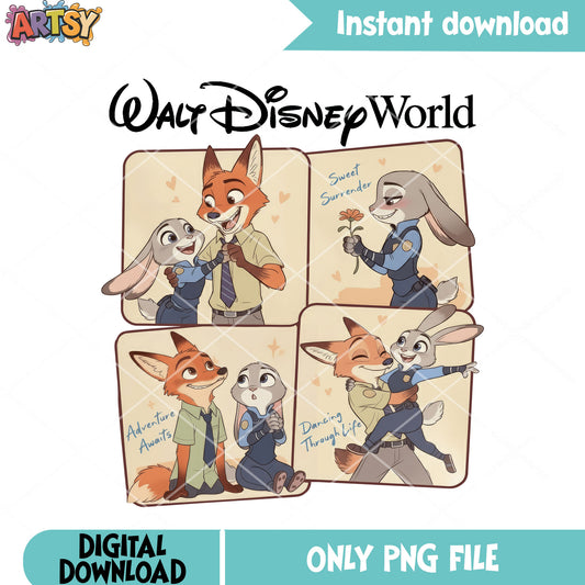 How sweat nick and judy png, couple zootopia png, judy zootopia png