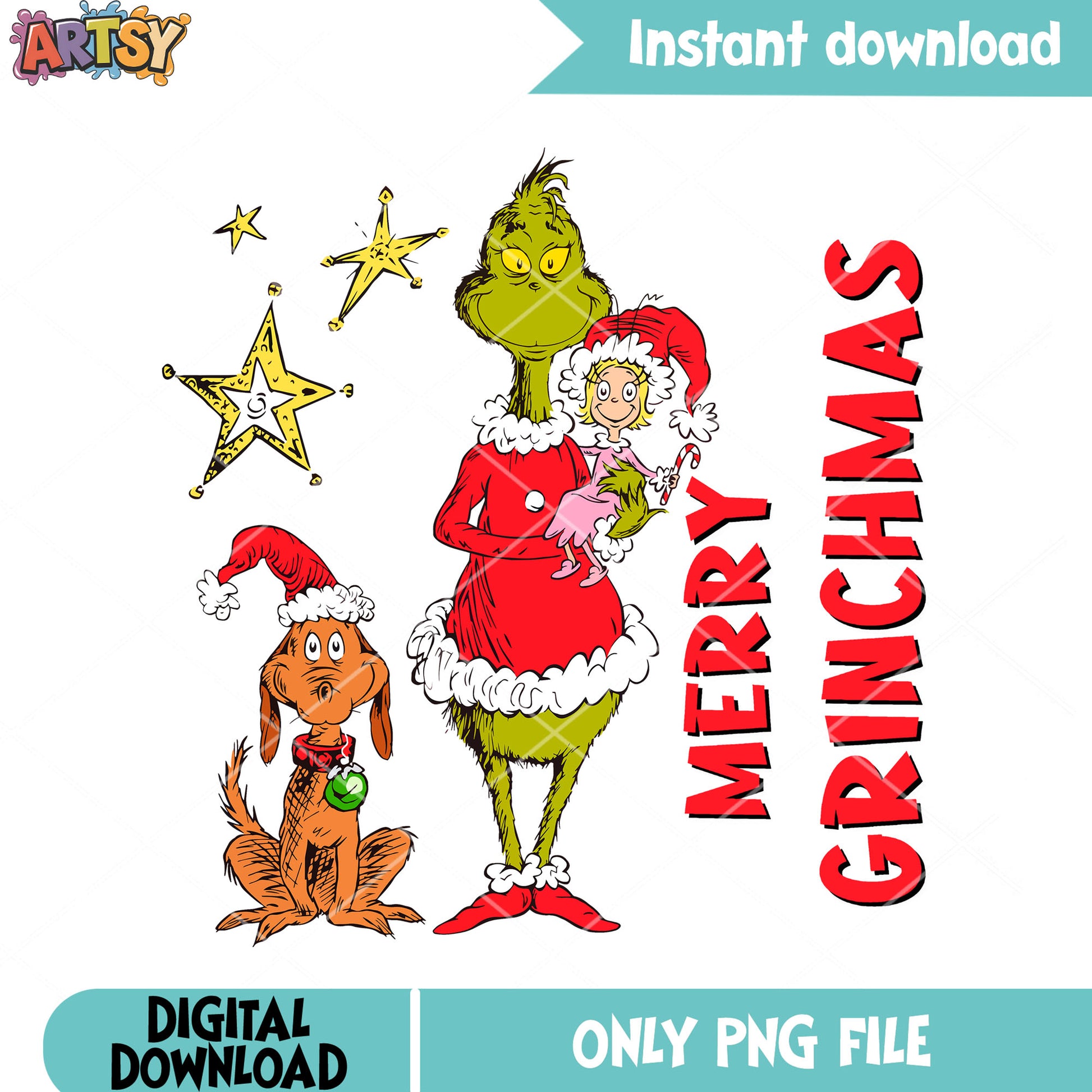 How the grinch stole christmas png, max the dog png, cindy lou who png