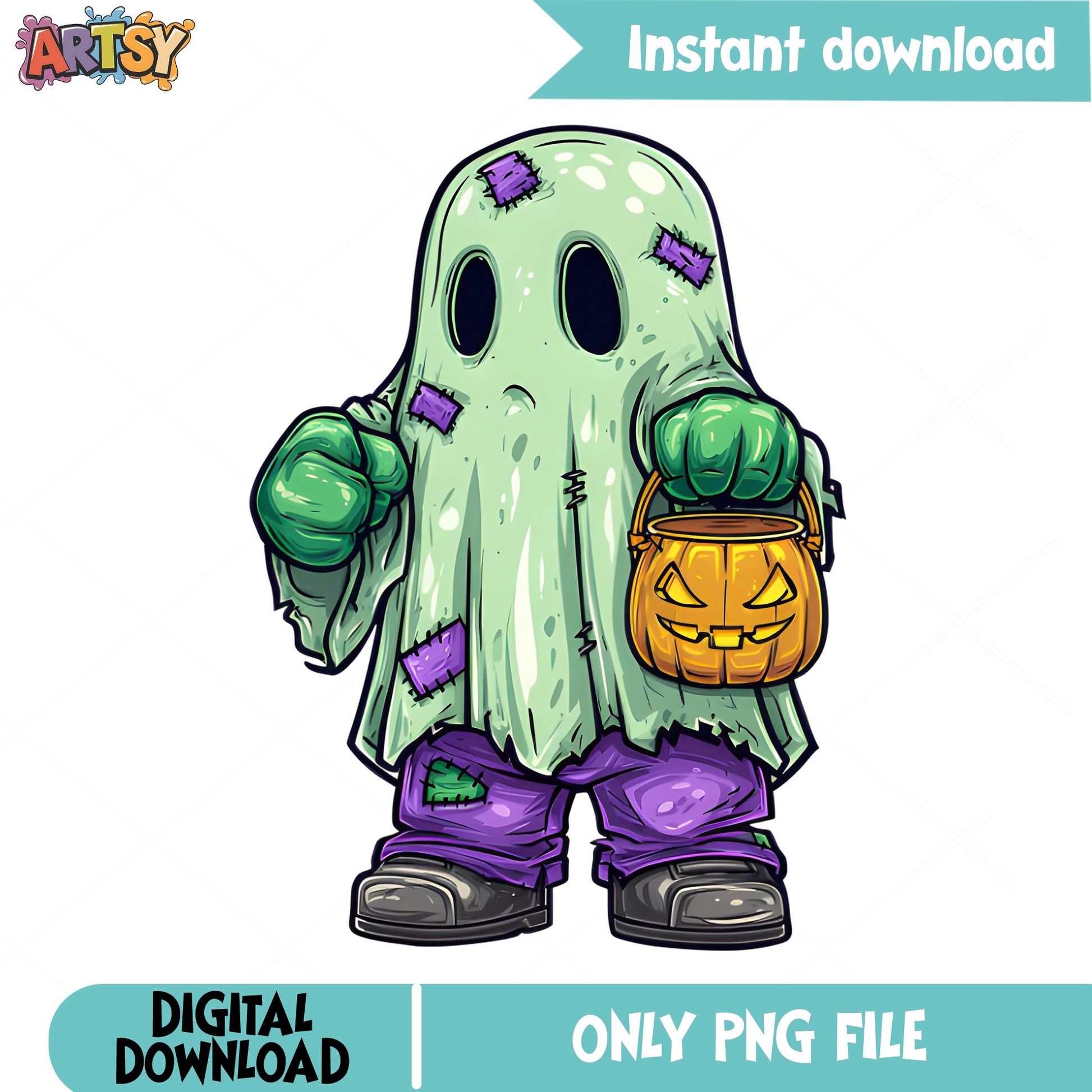 Hulk Ghost Halloween PNG, Trick Or Treat Ghost PNG, Spooky PNG