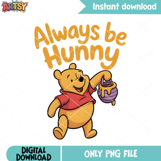 Hunny pooh poster vibes png, disney pooh png, pooh poster png