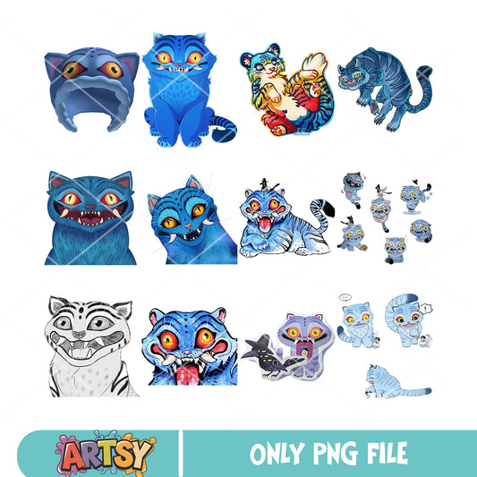 Hunter derpy png bundle, derpy tiger png, kpop hunters png