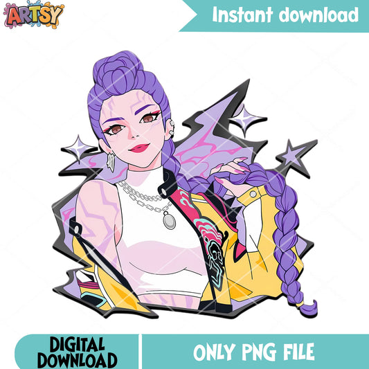 Hunter or demon rumi huntrix png, huntrix png, kpop demon hunters png