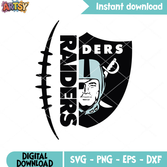 Hunter pirate shield svg, los angeles raiders svg, nfl division svg