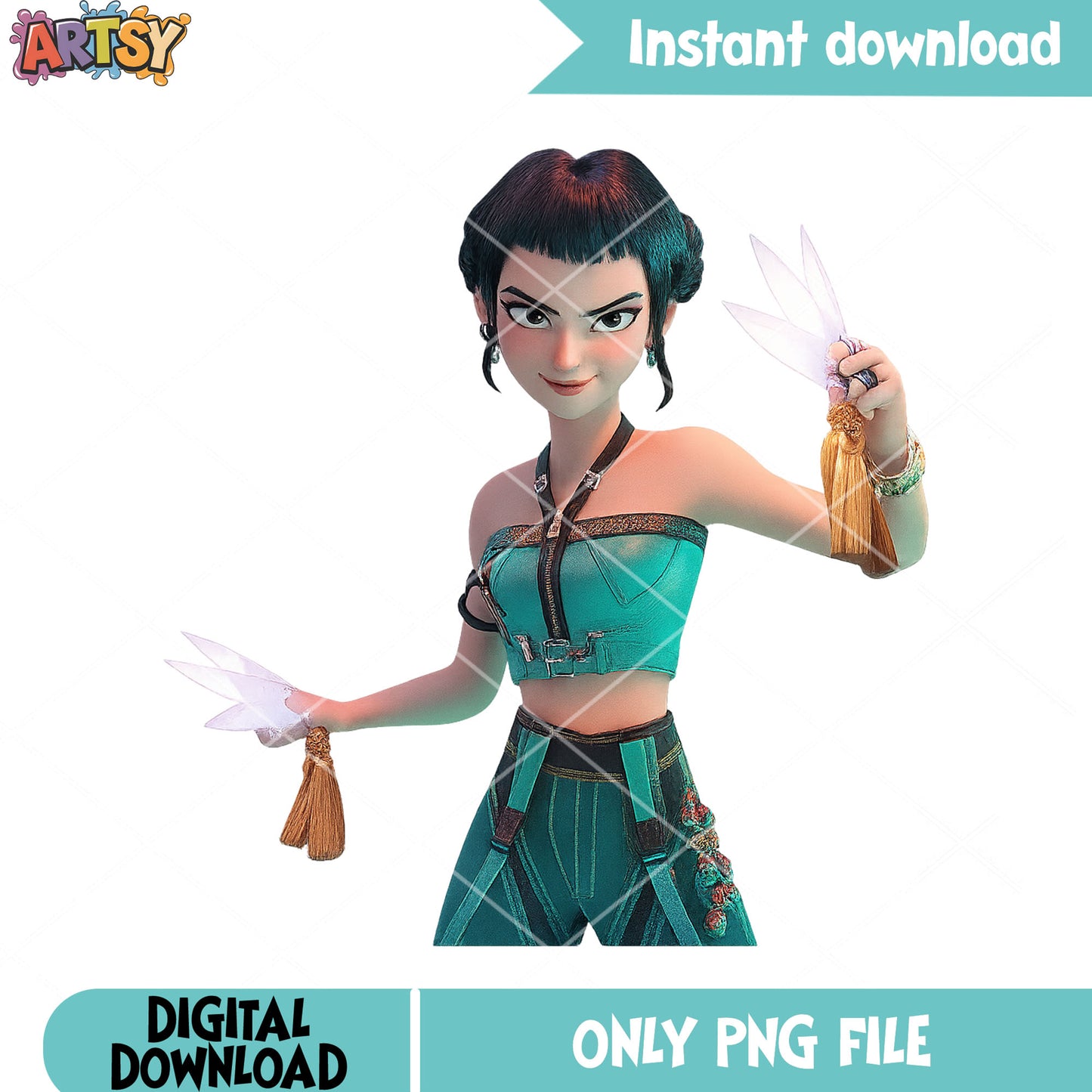 Hunter zoey kpop movie png, zoey huntrix png, huntrix movie png