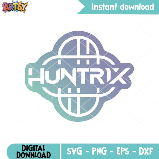 Huntrix band logo svg file, huntrix logo svg, netflix huntrix svg
