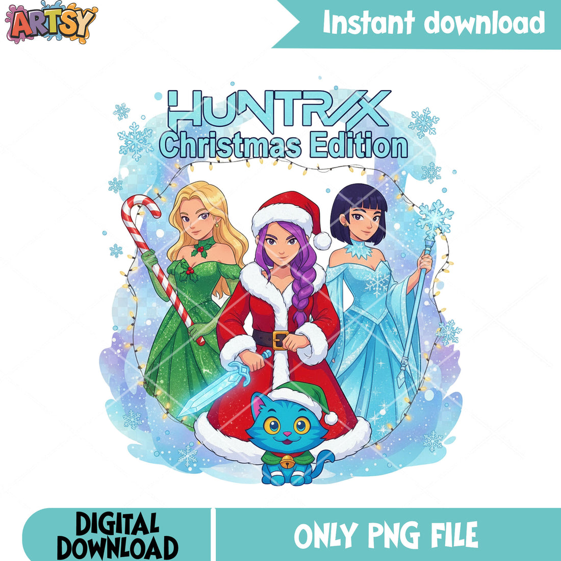 Huntrix christmas edition png, rumi huntrix png, kpop demon hunters pn ...