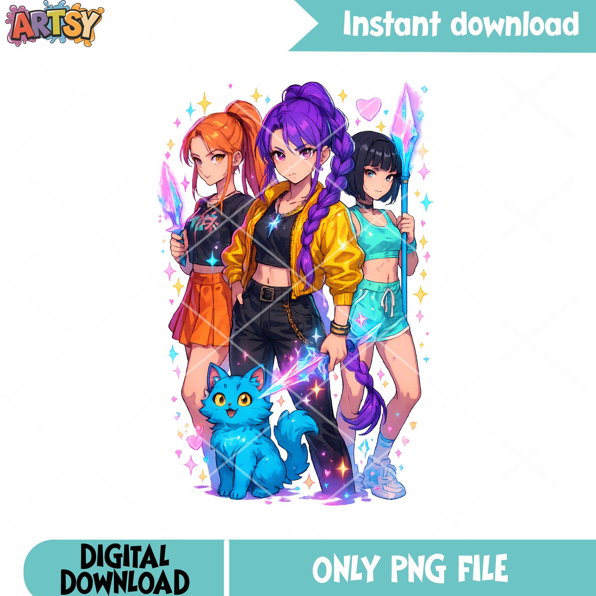 Huntrix cutie anime movie png, kpop demon hunters png, derpy huntrix png