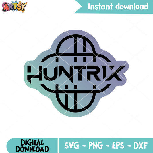 Huntrix girl band logo svg, huntrix kpop svg, netflix huntrix svg