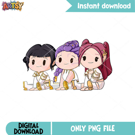 Huntrix girl crackbrained png, huntrix girl png, huntrix band png