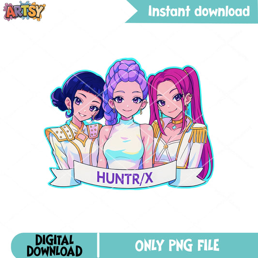 Huntrix glorious costume png, huntrix kpop png, huntrix band png