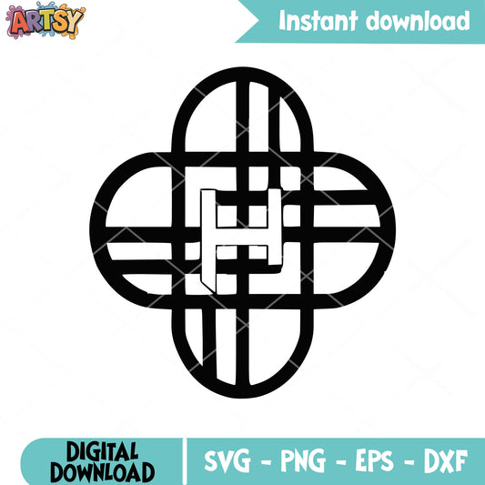 Huntrix kpop logo outline svg, huntrix movie svg, huntrix girl svg