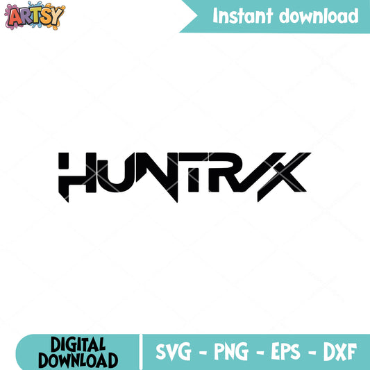 Huntrix logo outline svg, huntrix band svg, kpop huntrix svg
