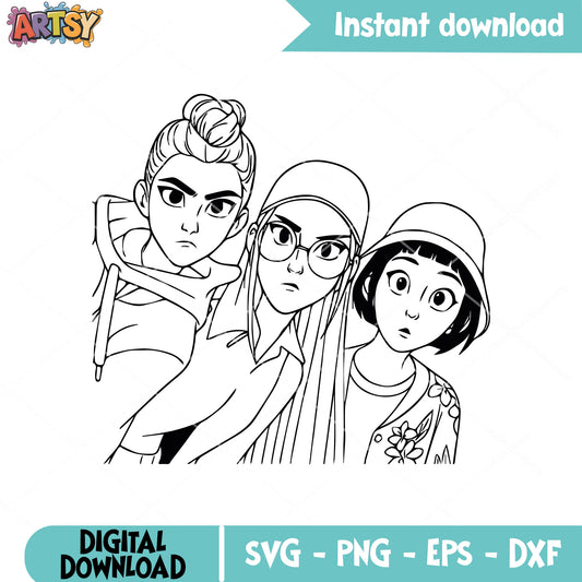 Huntrix look at you svg, huntrix band svg, huntrix movie svg