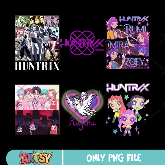 Huntrix saja boys png file bundle, huntrix movie png, saja boys png