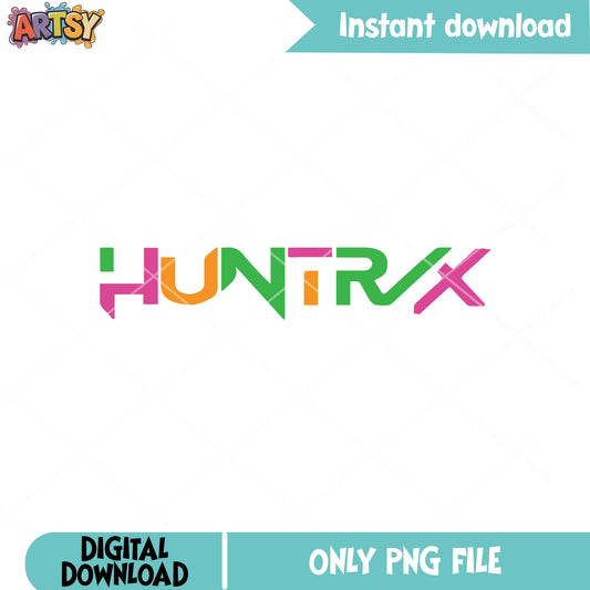 Huntrix signature name png, huntrix logo png, huntrix band png