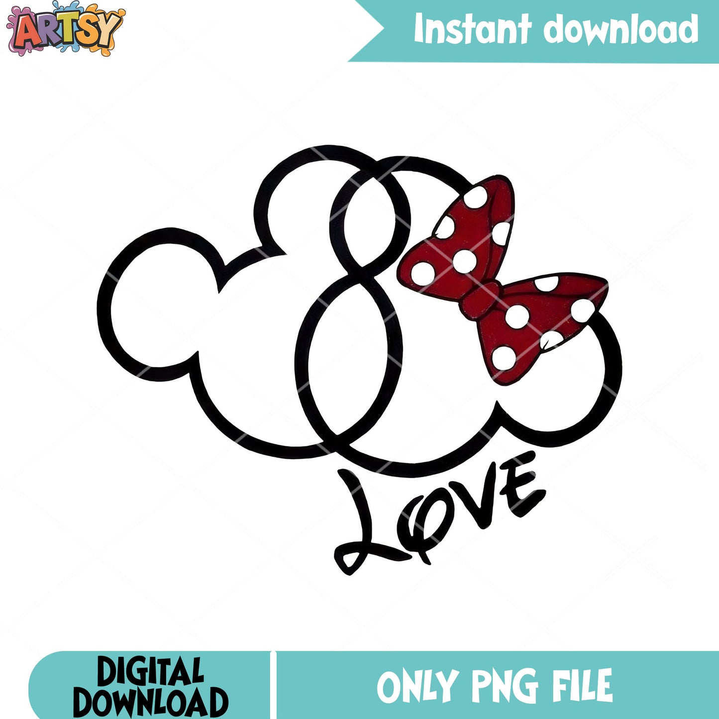 Icon minnie mickey valetines png, disney valentines png, valentines png