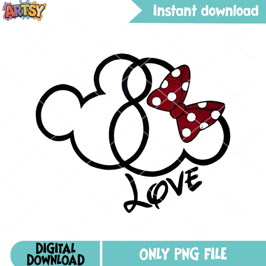 Icon minnie mickey valetines png, disney valentines png, valentines png