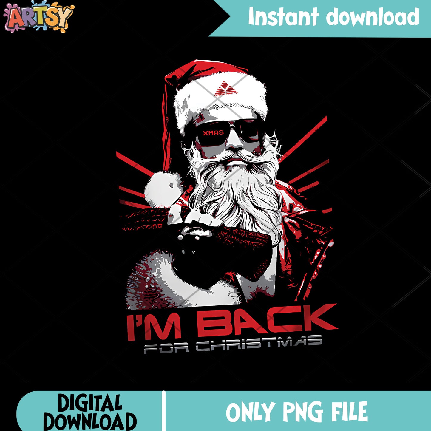 Im back for christmas png, santa red christmas png, taylor swiftie png