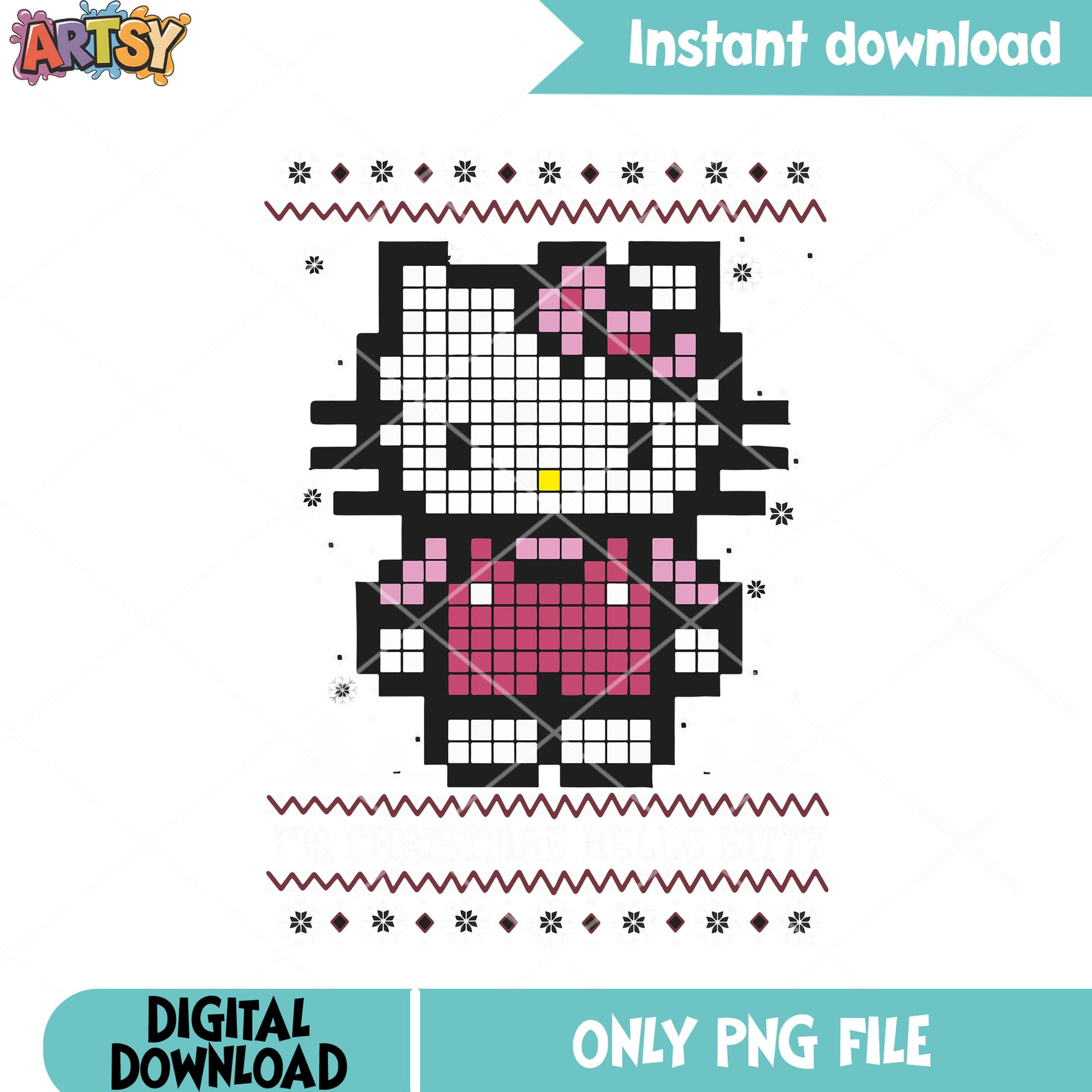 Im christmas Hello kitty png, hello kitty png, christmas poster png