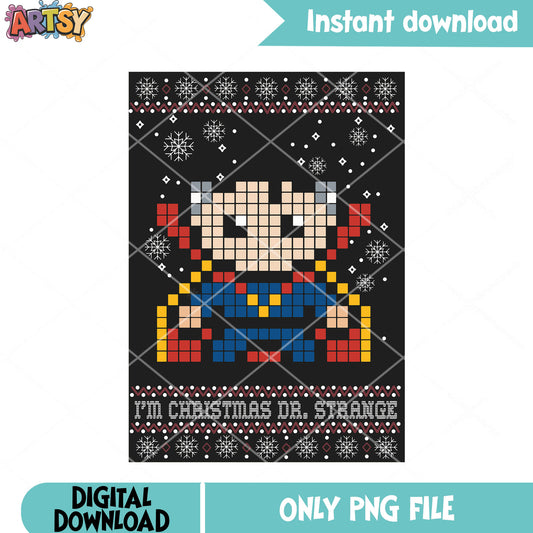 Im christmas dr strange png, Marvel christmas png, christmas poster png