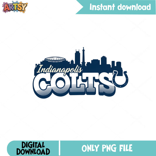 Indianapolis Colts PNG, NFL Football Skyline, Colts PNG