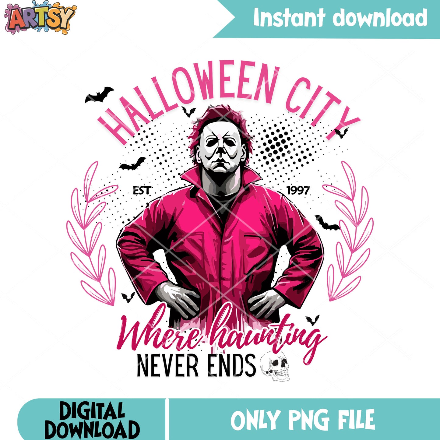 Infinity haunt never end png, michael myers png, halloween scary png