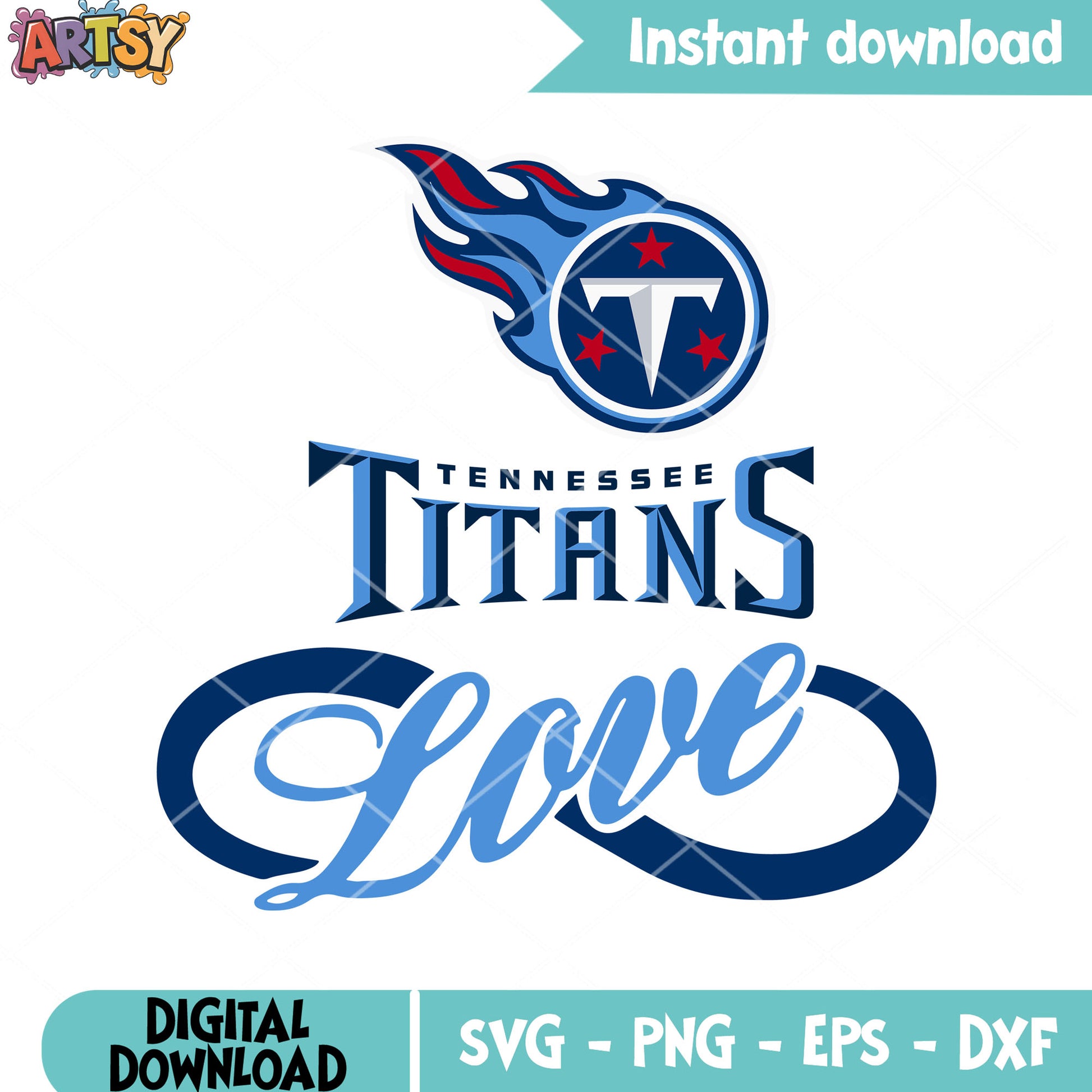 Infinity love titans svg, tennessee svg, national football leauge svg