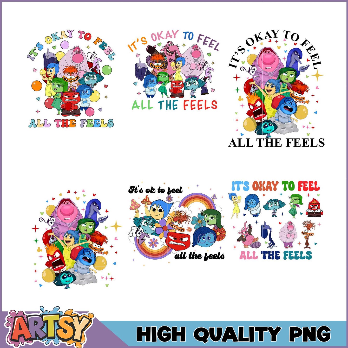 Inside Out PNG Bundle All The Feels Designs