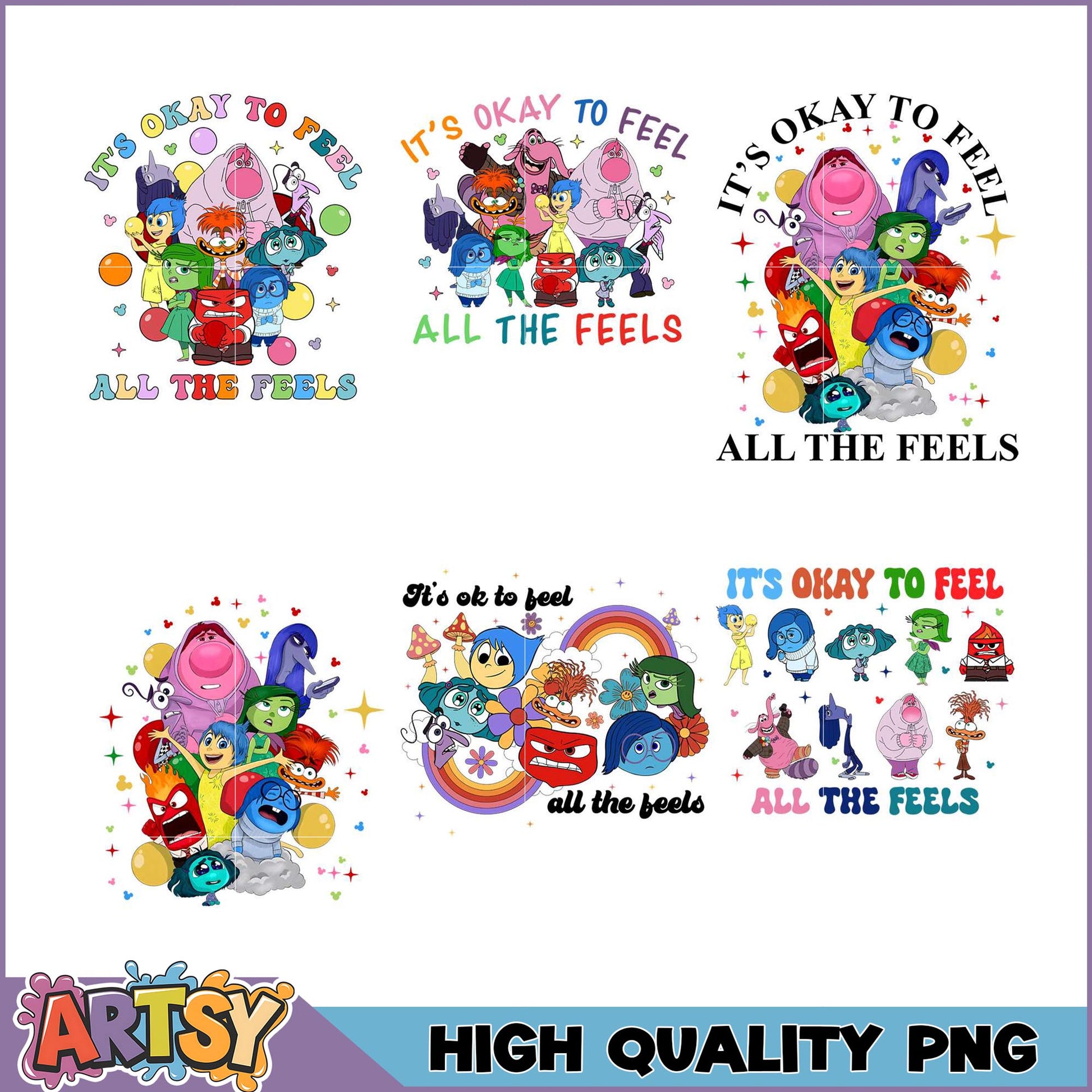 Inside Out PNG Bundle All The Feels Designs